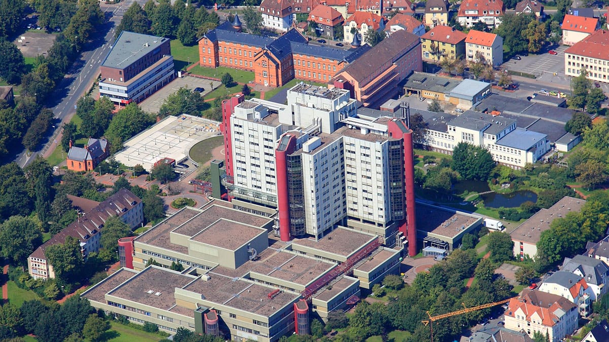 Luftaufnahme des Klinikums Bielefeld - Mitte Luftaufnahme des Klinikums Bielefeld - Mitte