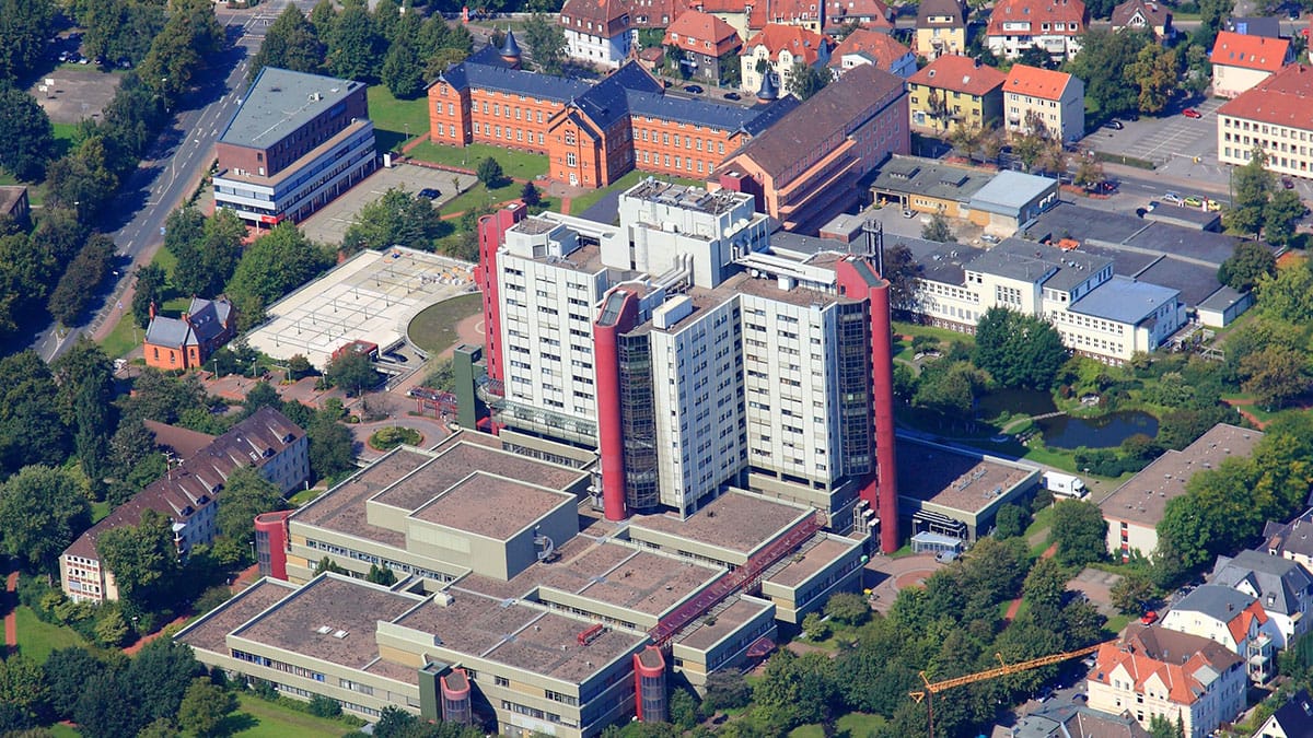 Luftaufnahme des Klinikums Bielefeld - Mitte